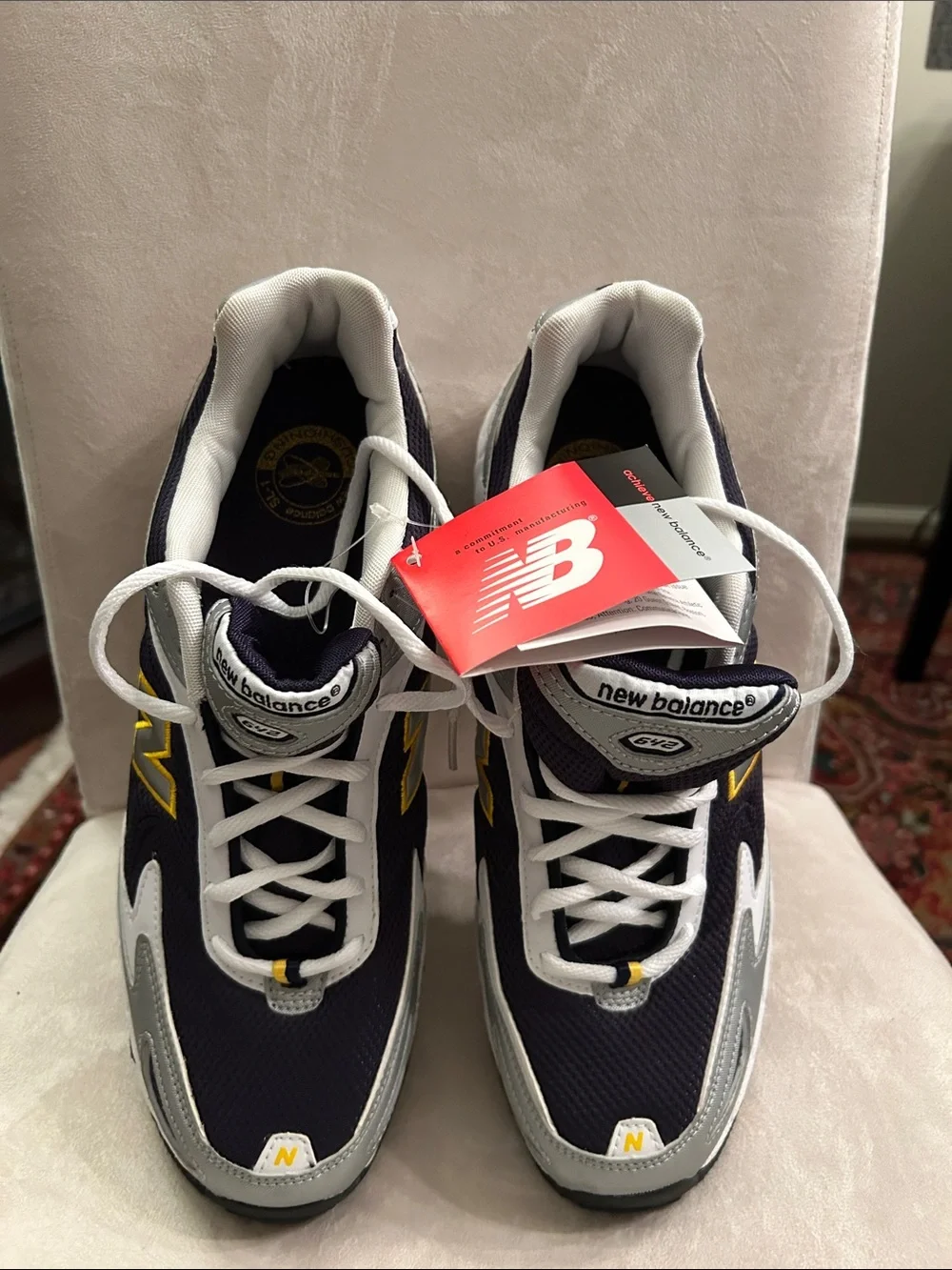 New Balance Men’s black, Gray & Yellow Sneakers